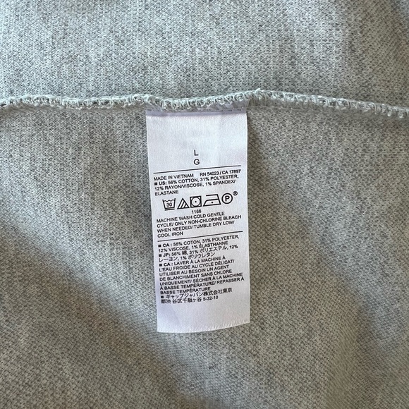 Banana Republic Pique Kit Cardigan Jacket Light Gray, Size L - Picture 8 of 9